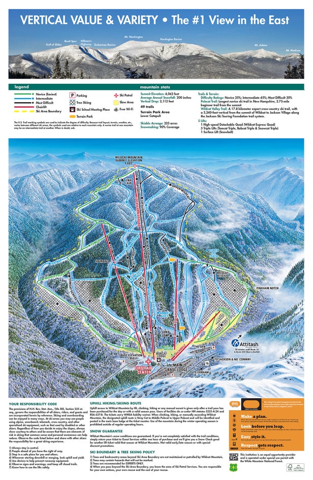 Plan des pistes - Wildcat Mountain