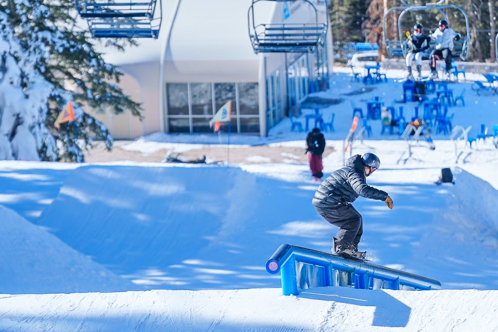 Snowboarder on Rail -  Arizona Snowbowl