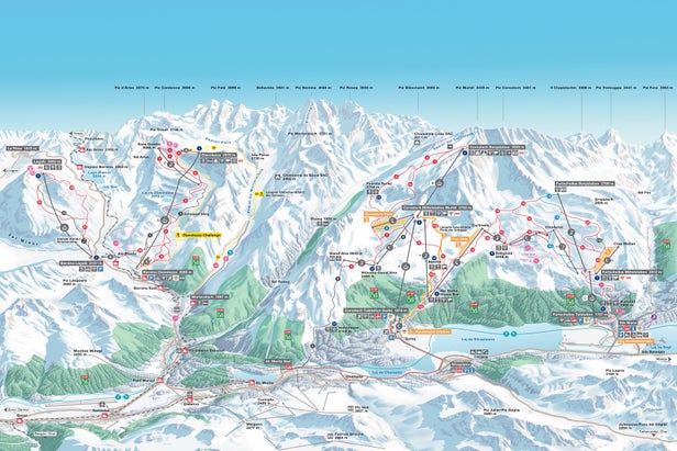 Pistenplan Diavolezza - Lagalb - Pontresina