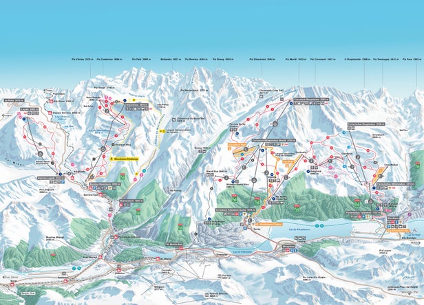 Diavolezza - Pontresina Mapa sjezdovek