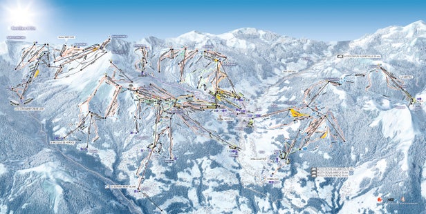 Megève Mapa zjazdoviek