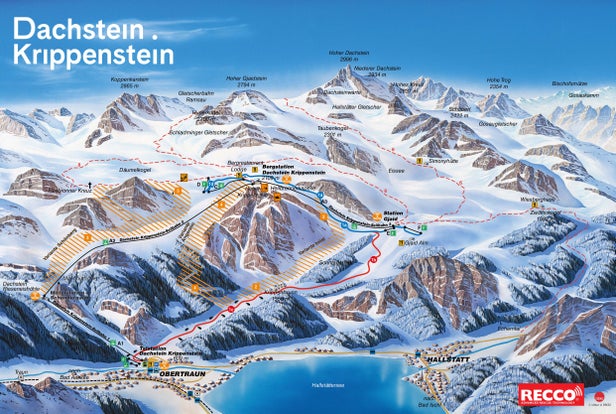 Freesports Arena Dachstein Krippenstein Mapa zjazdoviek