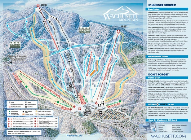 Wachusett Mountain Ski Area Trail Map