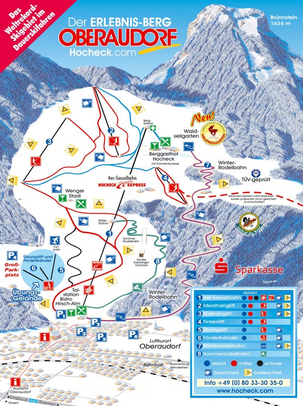 Oberaudorf - Hocheck Mapa zjazdoviek