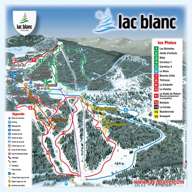 Le Lac Blanc Mapa zjazdoviek