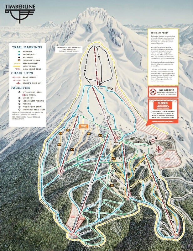 Timberline Lodge Trail Map