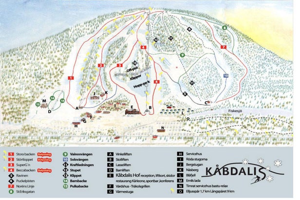 Pistenplan Kåbdalis