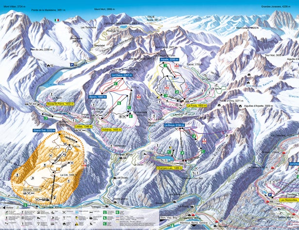 La Fouly - Val Ferret – mapa tras narciarskich