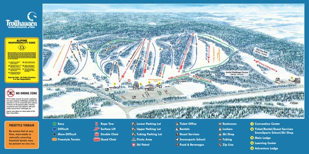 Trollhaugen Mapa zjazdoviek