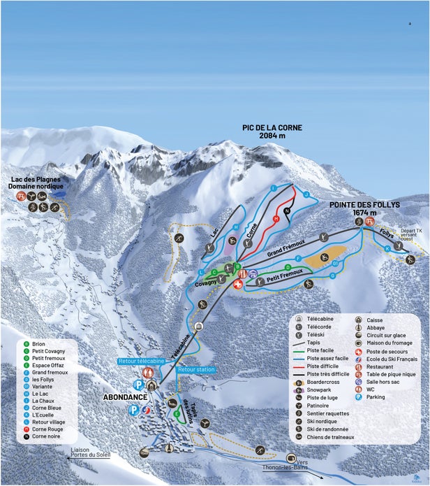 Abondance Piste Map