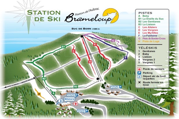 Plan des pistes - Brameloup