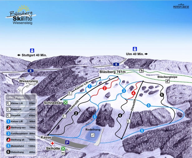 Plan des pistes - Wiesensteig