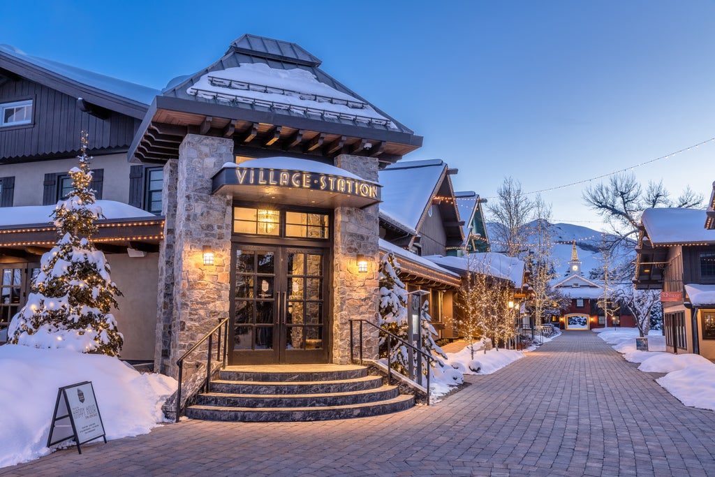 Sun Valley_Village_Station_entrance_(c): Sun Valley Resort Photographer: © Steve Dondero
