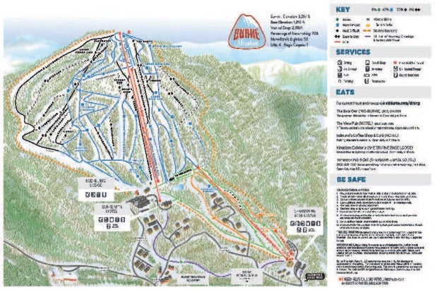 Pistenplan Burke Mountain