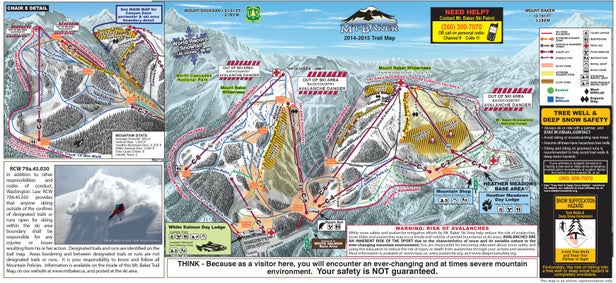 Mt. Baker Mapa zjazdoviek