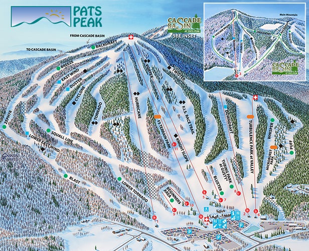 Pats Peak Mapa sjezdovek