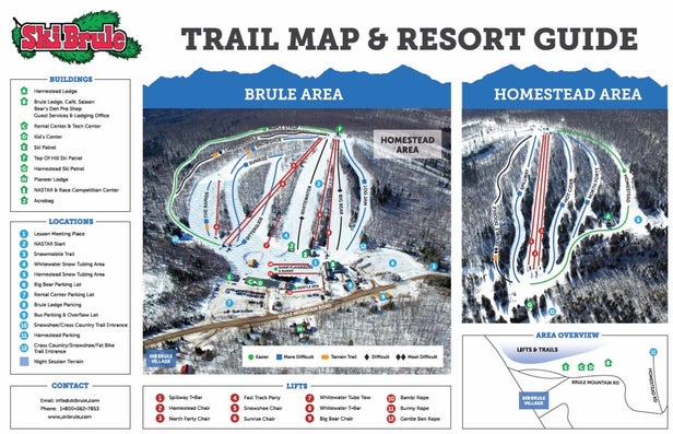 Ski Brule Mapa sjezdovek