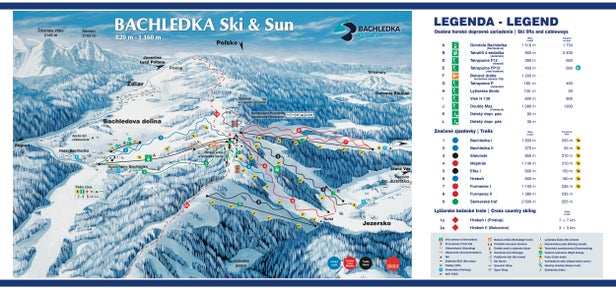 Pistenplan Bachledka Ski&Sun