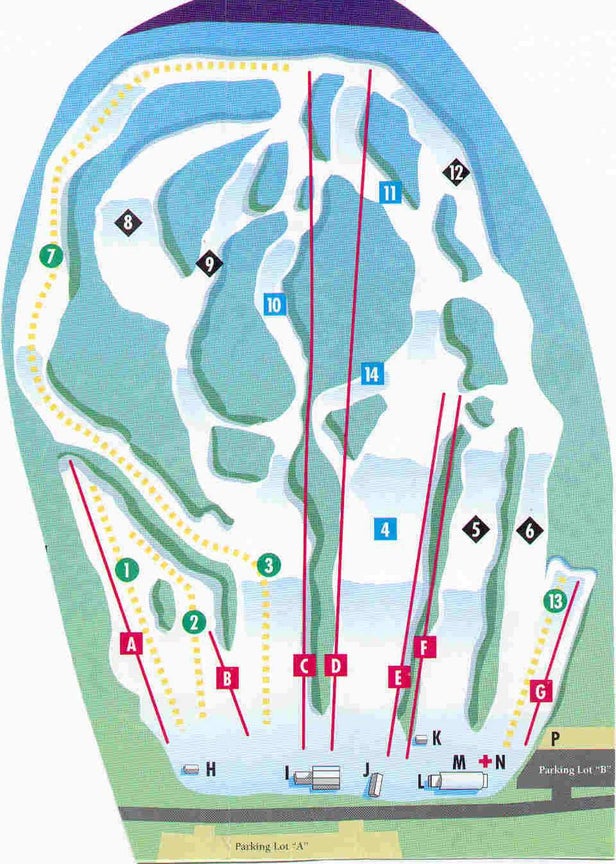 Pistenplan Mount Southington Ski Area