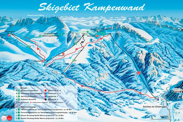 Pistenplan Kampenwand - Aschau im Chiemgau