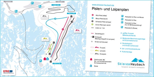 Masserberg - Fehrenbach - Heubach Mapa zjazdoviek