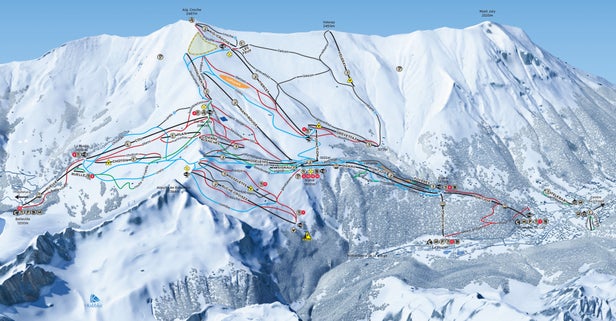 Les Contamines - Montjoie Mapa sjezdovek