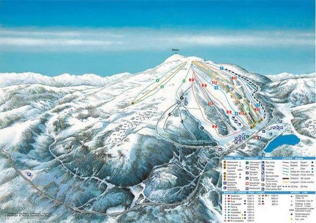 Gautefall Alpinsenter Mapa zjazdoviek