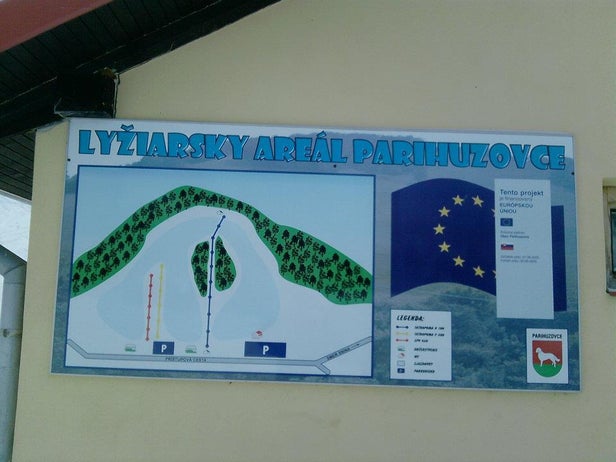 Parihuzovce Mapa sjezdovek