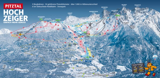 Hochzeiger Mapa zjazdoviek