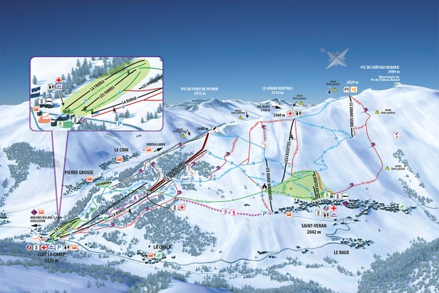 Pistenplan Molines en Queyras