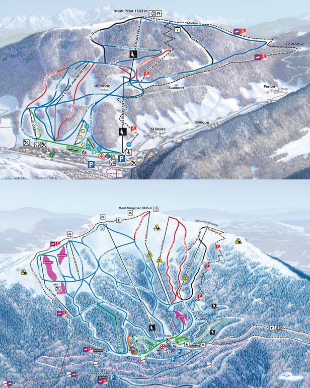 Pistenplan Aillons Margeriaz