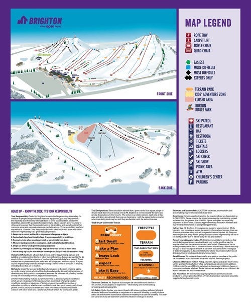 Mt. Brighton Mapa zjazdoviek