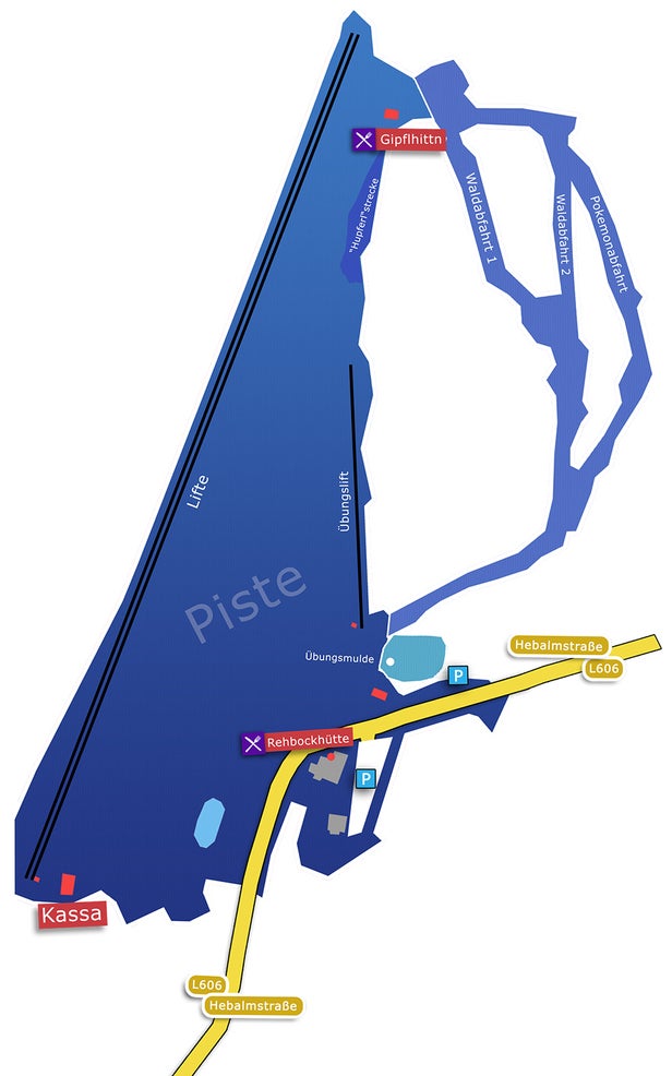 Pistenplan Klug Lifte - Hebalm