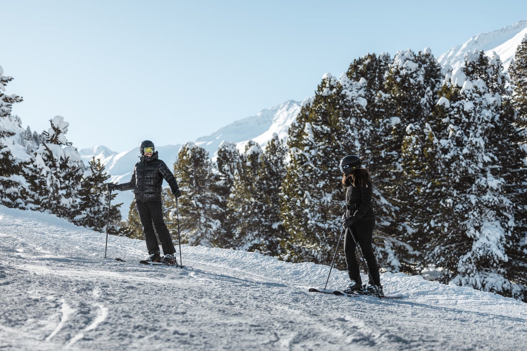Obergurgl-Hochgurgl_Skiers on Tree-lined Slope_(c): Obergurgl-Hochgurgl