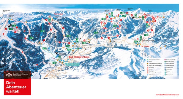 Bad Kleinkirchheim Mapa zjazdoviek