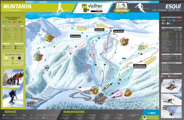 Pistenplan Vallter 2000