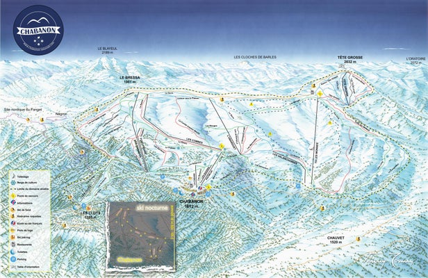 Chabanon - Selonnet Mapa sjezdovek