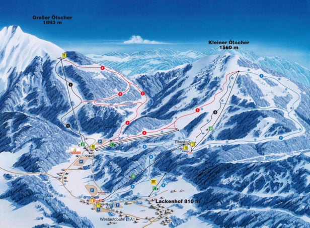 Lackenhof - Ötscher – mapa tras narciarskich