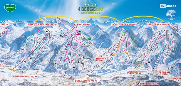 Pistenplan Hauser Kaibling - Schladming