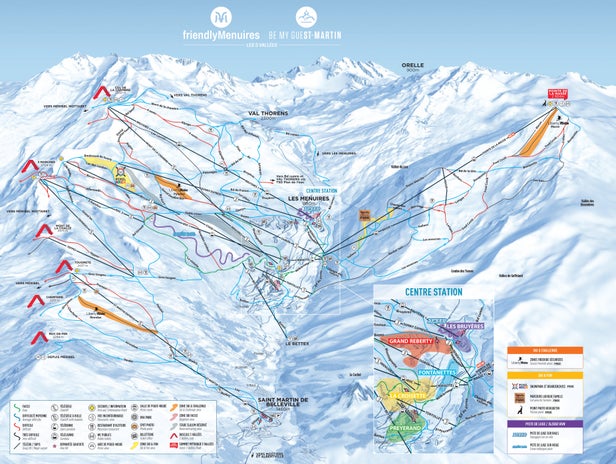 Pistenplan Les Menuires