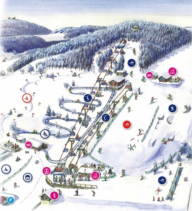 SkiArena Eibenstock  Mapa zjazdoviek