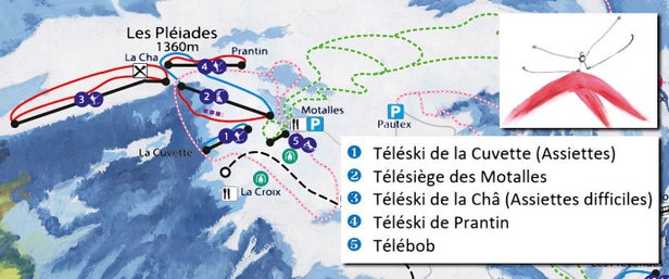 Pistenplan Les Pléiades