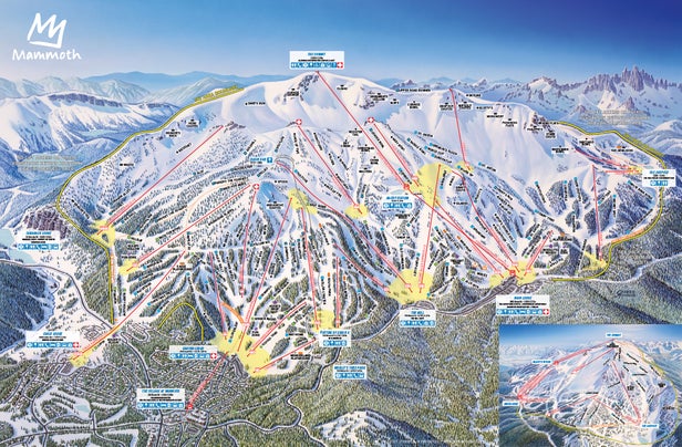 Mammoth Mountain Ski Area Mappa piste