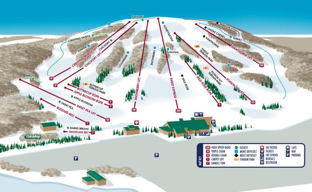 Bittersweet Ski Area Mapa zjazdoviek