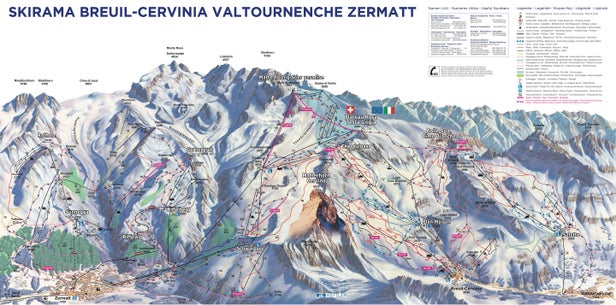 Valtournenche Mapa zjazdoviek