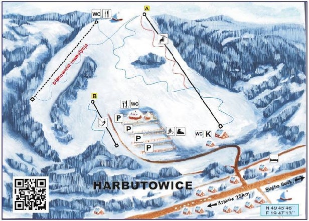 Pistenplan Harbutowice - Szklana Gora