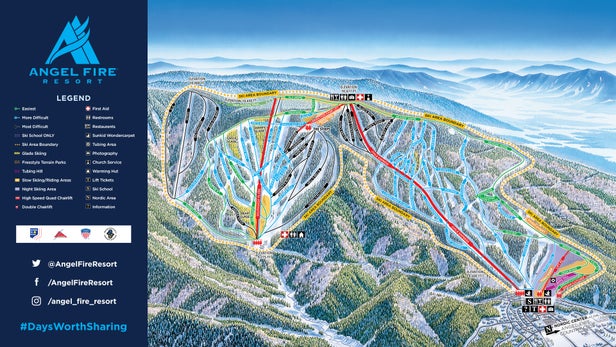 Plan des pistes - Angel Fire Resort