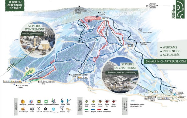 Pistenplan Saint Pierre de Chartreuse