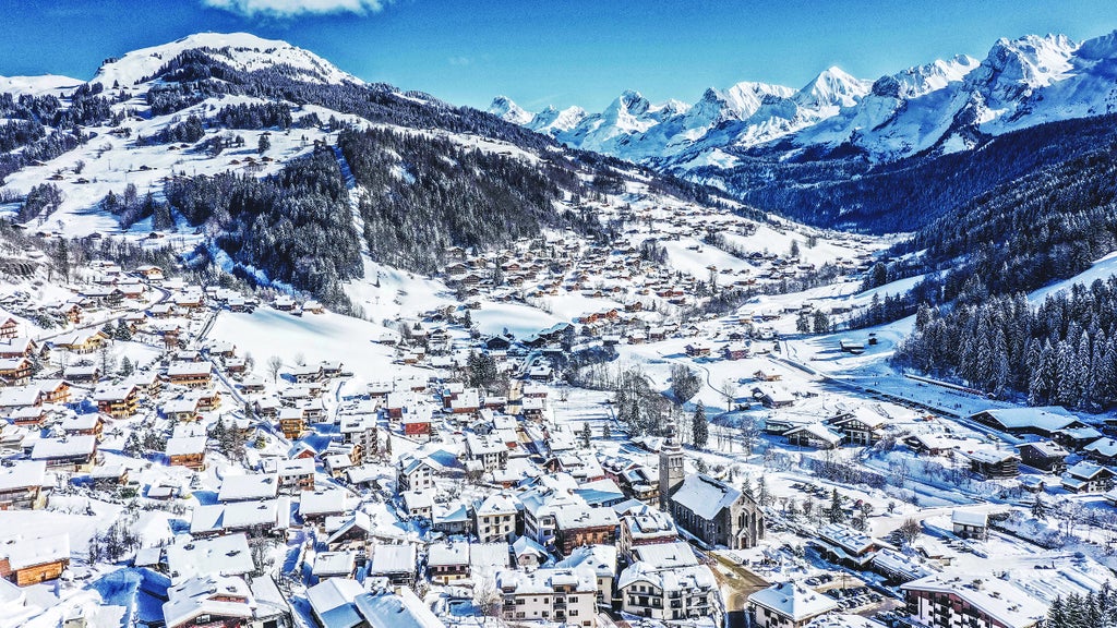 Le Grand Bornand_Aerial Village View_(c): M. Giacometti-Le Grand-Bornand Tourisme