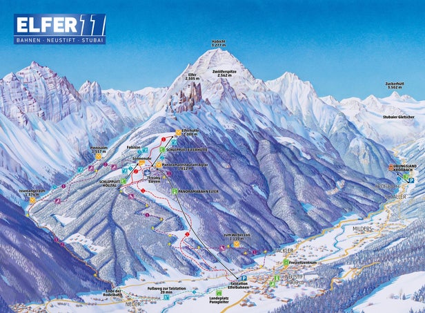 Elferlifte Neustift Piste Map